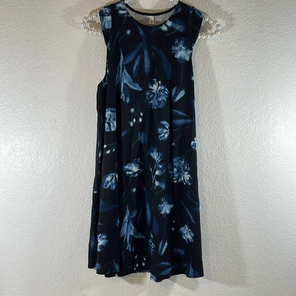 RVCA Baby Doll Blue Floral Sleeveless Shunter Mini Tank Dress Size Small NEW - Picture 2 of 10